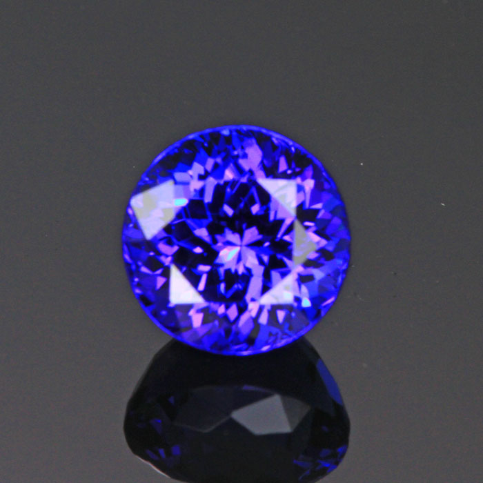 round portueguese cut tanzanite gemstone