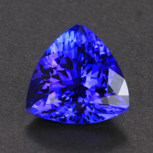 ON HOLD RR Violet Blue Trilliant Cut Tanzanite Gemstone 2.98 Carats