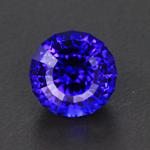 Blue Violet Round Brilliant Cut Tanzanite Gemstone 4.72 Carats