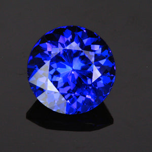 Violet Blue Round Brilliant Cut Tanzanite Gesmtone 5.98 Carats