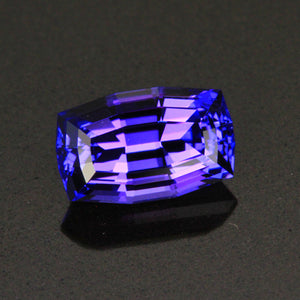 Blue Violet Vivid Stepped Antque Cushion Tanzanite Gemstone  1.32 Carats