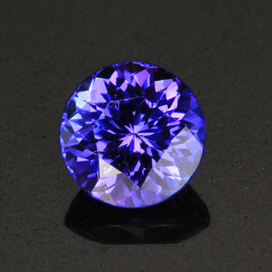 Blue Violet Vivid Round Brilliant Cut Tanzanite Gemstone 1.83 Carats