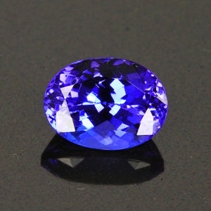 Blue Violet Intense Oval Tanzanite Gemstone 1.91 Carats