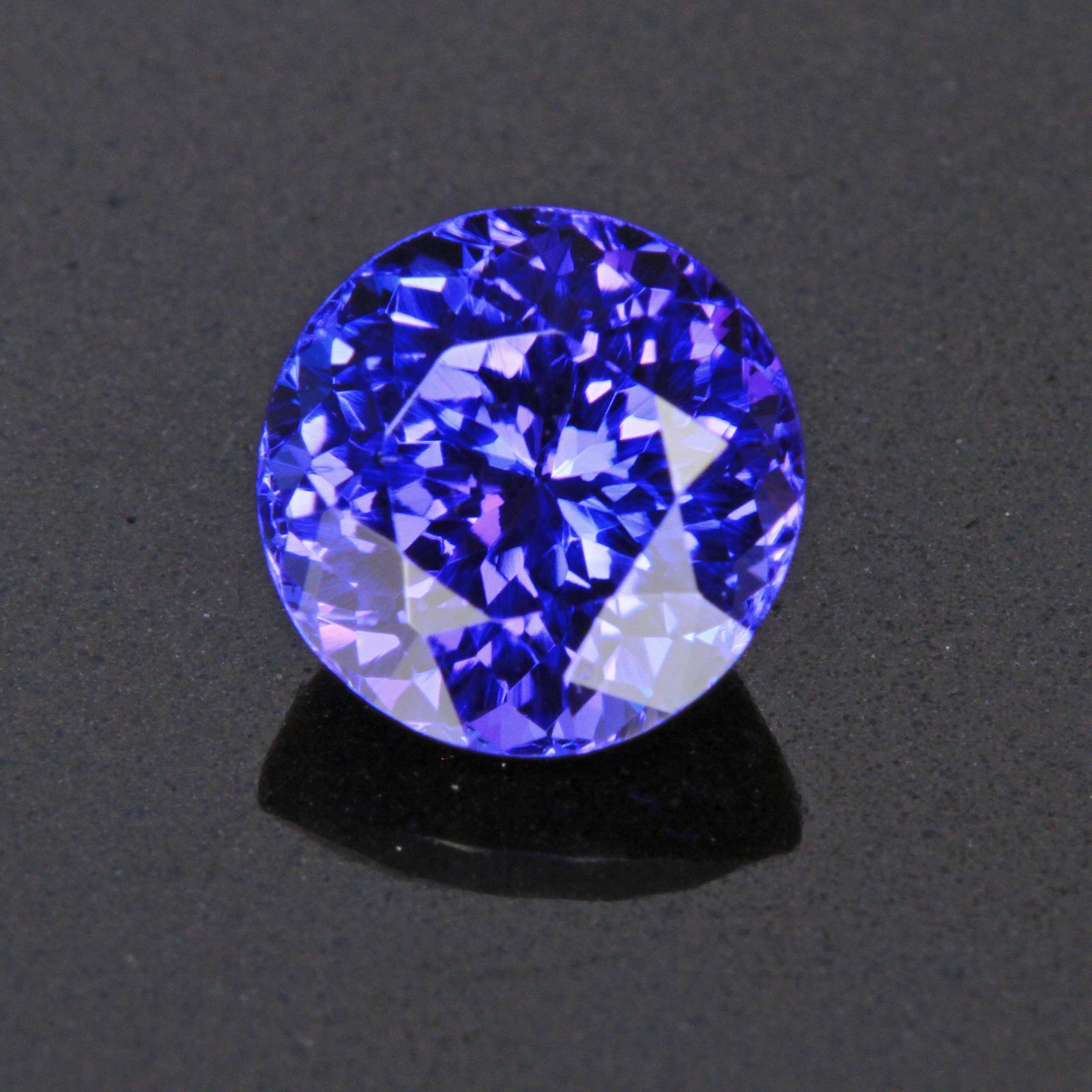 Blue Violet Round Brilliant Cut Tanzanite Gemstone 2.17 Carats