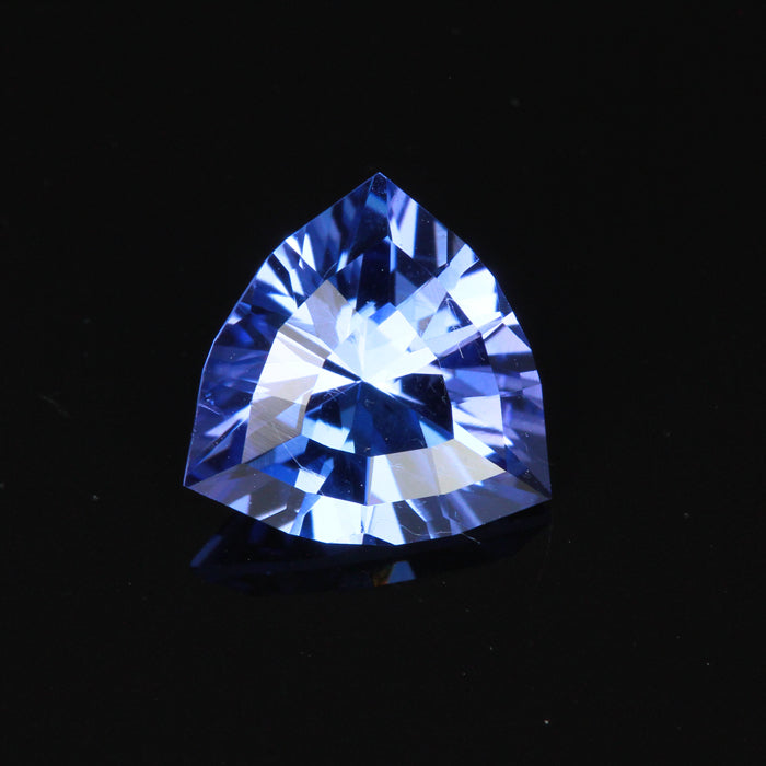 violet blue trilliant tanzanite gemstone