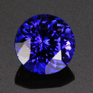 Blue Violet Exceptional Round Tanzanite Gemstone 3.47 Carats