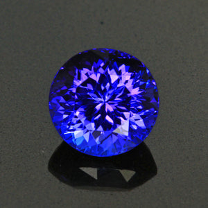 Blue Violet Exceptional Round Tanzanite Gemstone 3.55 Carats