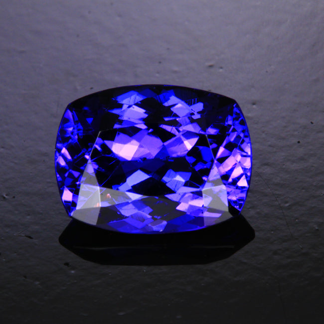 Blue Violet Vivid Antique Cushion Tanzanite  Gemstone 3.04 Carats