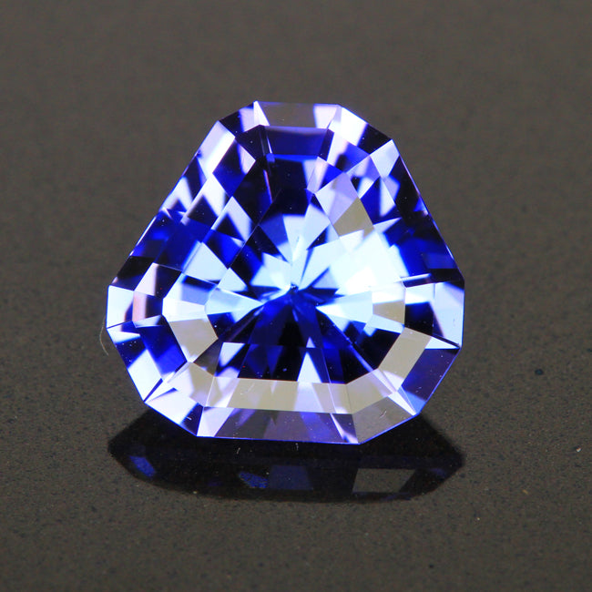 Blue Violet Intense Trilliant Cut Tanzanite Gemstone  2.59 Carats