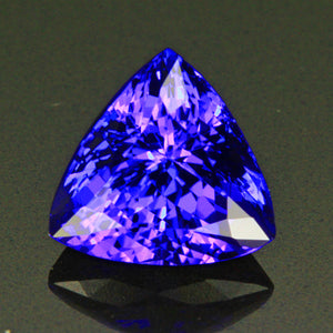 Blue Violet Exceptional Trilliant Cut Tanzanite Gemstone 4.11 Carats