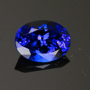 Violet Blue Oval Tanzanite Gemstone 7.41 Carat