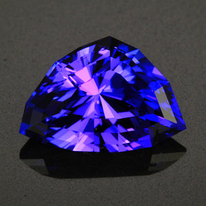 blue violet special cut shield tanzanite gemstone