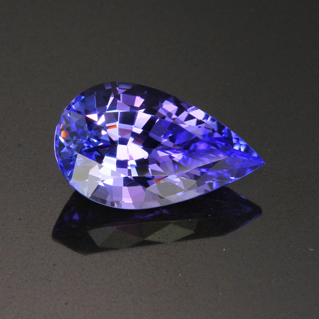Blue Violet Pear Shape Tanzanite Gemstone 9.56 Carats