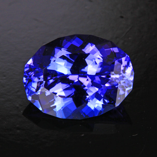 Blue Violet Intense Oval Tanzanite Gemstone  2.43 Carats