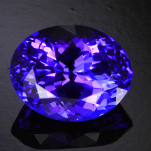 Blue Violet Exceptioanl Oval Tanzanite Gemstone  4.49 Carats
