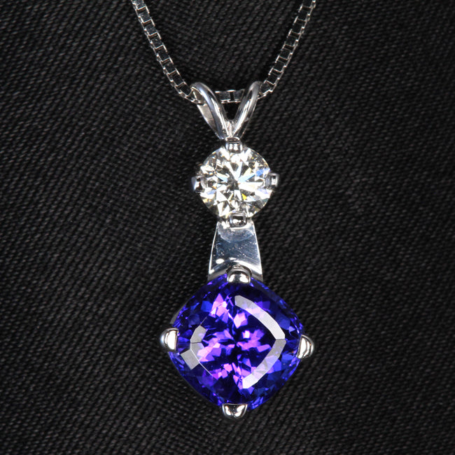 Tanzanite and Diamond Pendant