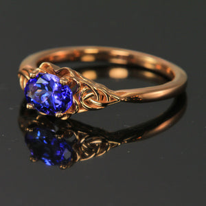 14K Rose gold Tanzanite Ring .74 Carats