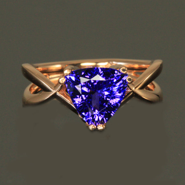 trilliant tanzanite ring