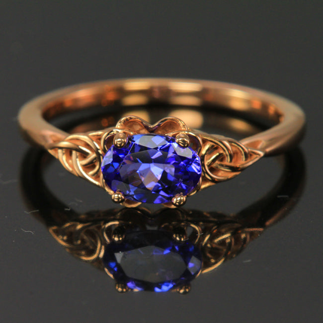 14K Rose gold Tanzanite Ring .74 Carats