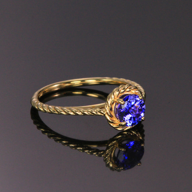 14K Yellow Gold Tanzanite Ring .86 Carats