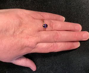 18K Yellow Gold Oval Tanzanite Ring 1.33 Carats