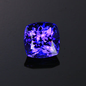Blue Violet Square Cushion Tanzanite Gemstone 5.17 Carats