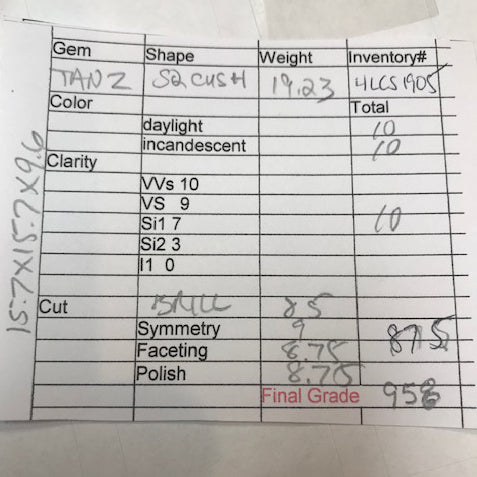 On Hold.  Blue Violet with Strong Purple Incandescent Square Cushion Tanzanite Gemtone 19.23 Carats